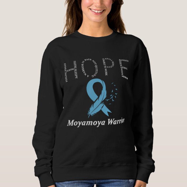 I Wear Blue For Moyamoya Awareness Warrior Sweatshirt (Vorderseite)