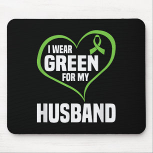 I Wear Green For My Husband Mental Health Awarenes Mousepad
