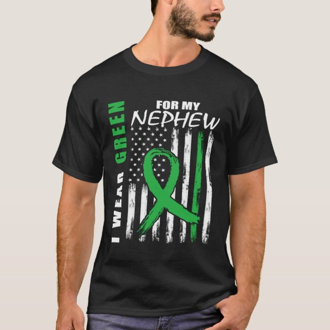 I Wear Green For Nephew Kidney Disease Awareness F T-Shirt (Vorderseite)