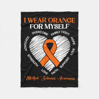 I Wear Orange Myself Multiple Sclerosis Awareness  Fleecedecke