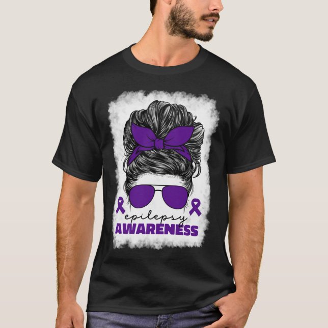I Wear Purple For Epilepsy Awareness Month Day For T-Shirt (Vorderseite)