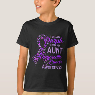 I Wear Purple For My Aunt Pancreatic Cancer T-Shirt
