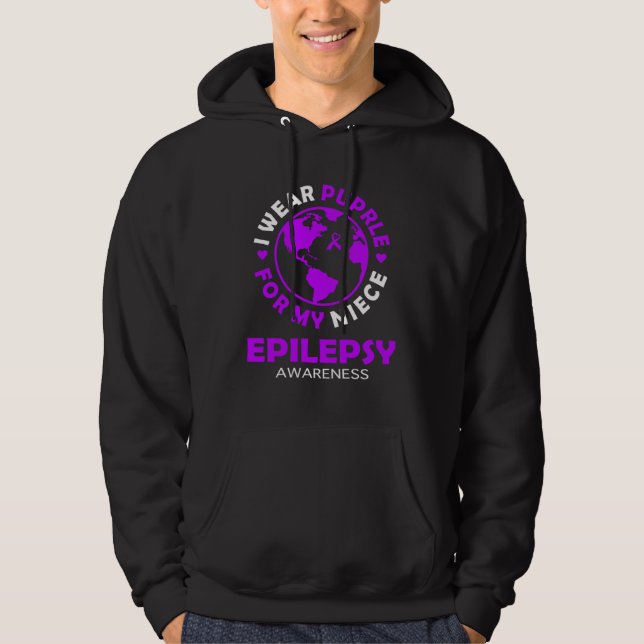 I wear PURPLE for my NIECE EPILEPSY Awareness Hoodie (Vorderseite)