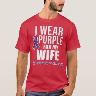 I Wear Purple for My Wife Gynecologic Cancer T-Shirt