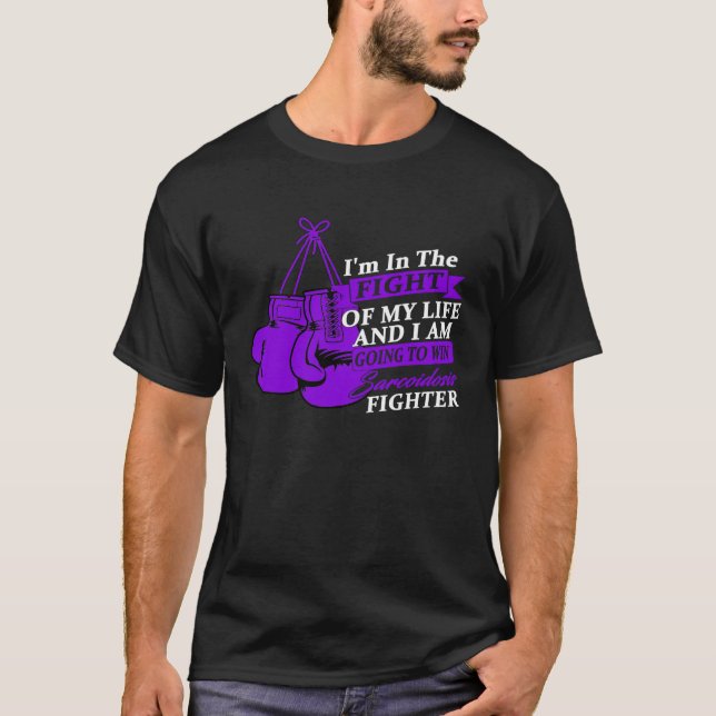 I Wear Purple For Sarcoidosis Awareness Warrior 1 T-Shirt (Vorderseite)