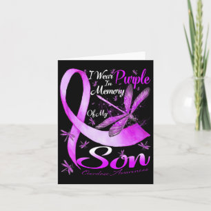 I Wear Purple In Memory For My Son Overdose Awaren Karte