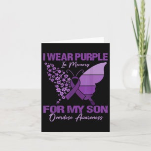 I Wear Purple In Memory For My Son Overdose Awaren Karte