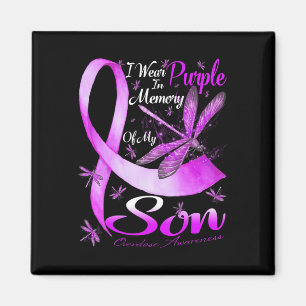 I Wear Purple In Memory For My Son Overdose Awaren Magnet