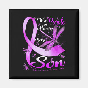 I Wear Purple In Memory For My Son Overdose Awaren Magnet