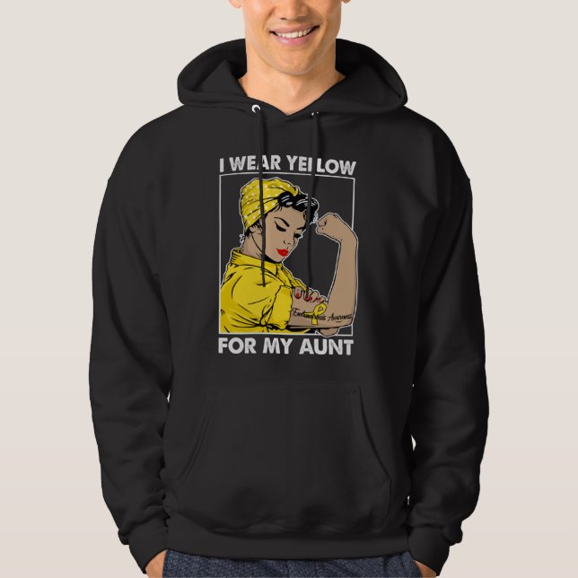 I Wear Yellow For My Aunt  Endometriosis Awareness Hoodie (Vorderseite)