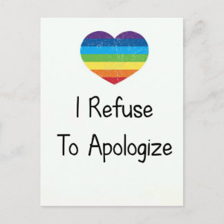 I Weih to Apologize Postkarte