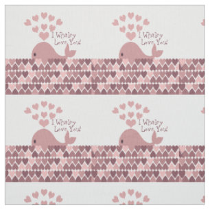 I Whaley Liebe du rosa Herzen Stoff