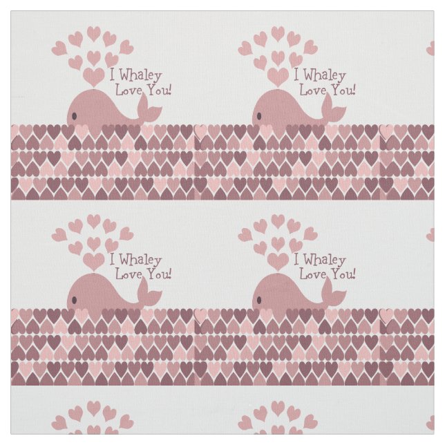 I Whaley Liebe du rosa Herzen Stoff (Muster)