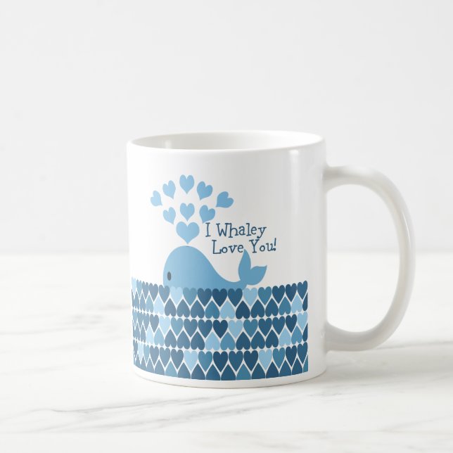 I Whaley Liebe Sie! Blau Kaffeetasse (Rechts)
