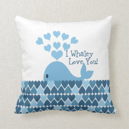 I Whaley Liebe Sie! Blau Kissen