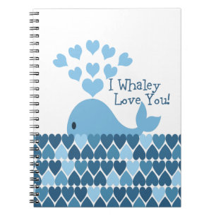 I Whaley Liebe Sie! Blau Notizblock