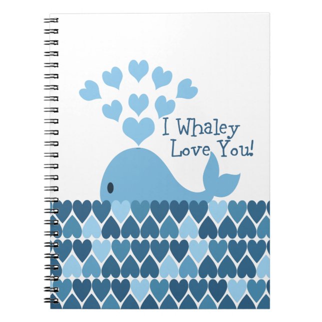 I Whaley Liebe Sie! Blau Notizblock (Vorderseite)