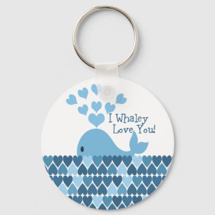 I Whaley Liebe Sie! Blau Schlüsselanhänger