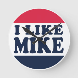 I-WIE-MIKE-SCHALTFLÄCHE RUNDE WANDUHR
