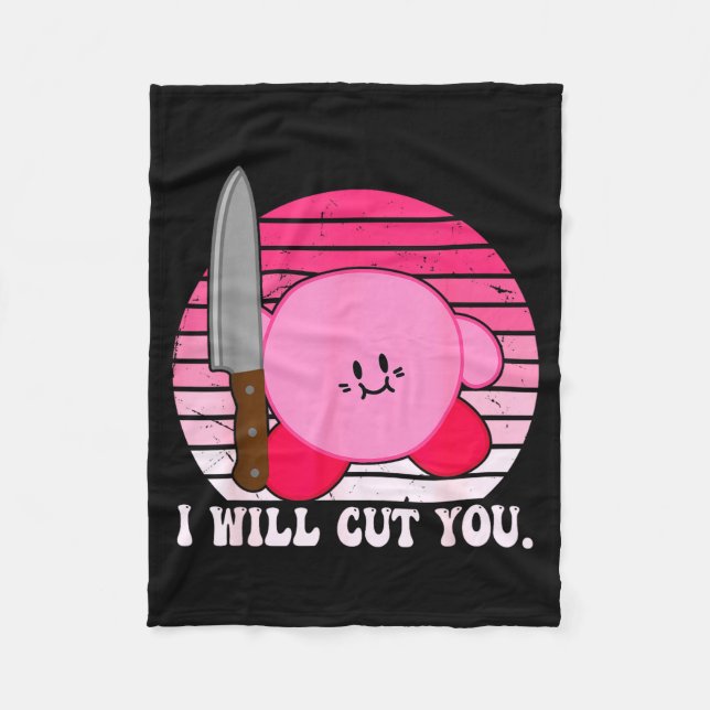 I Will Cut You Funny Quote  Fleecedecke (Vorderseite)