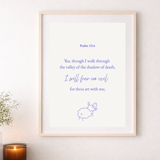 I Will Fear No Evil Psalm 23:4 Christian Poster (Von Creator hochgeladen)