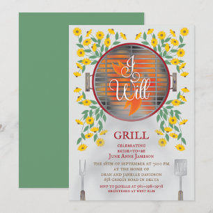I Will Grill Bridal Dusche Einladung