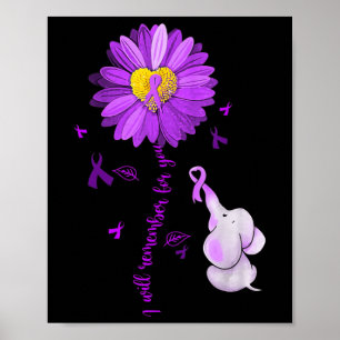 I Will Remember For You Elephant Alzheimer's Aware Poster