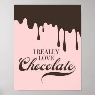 I Wirklich Liebe Schokolade Valentine Poster-Zeich Poster