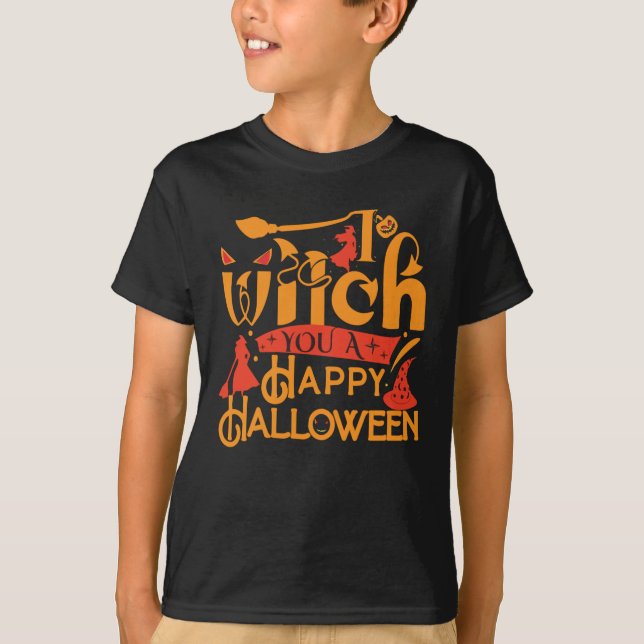 I witch you a happy halloween T-Shirt (Vorderseite)