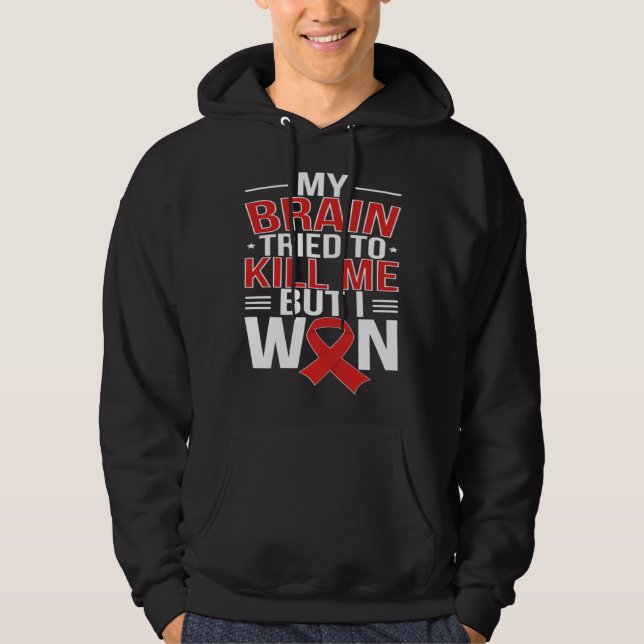 I Won Stroke Survivor Stroke Awareness Month 1 Hoodie (Vorderseite)