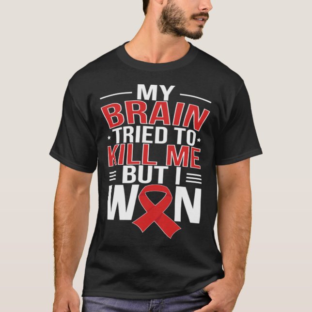 I Won Stroke Survivor Stroke Awareness Month 1 T-Shirt (Vorderseite)