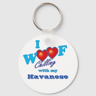 I Woof Havanese Schlüsselanhänger
