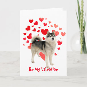 I Woof Liebe You Husky Hund Valentine Feiertagskarte