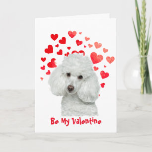I Woof Liebe You Poodle Dog Valentine Feiertagskarte