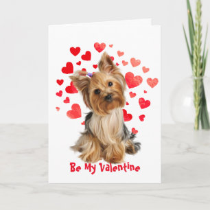 I Woof Liebe You Yorkie Dog Valentine Feiertagskarte