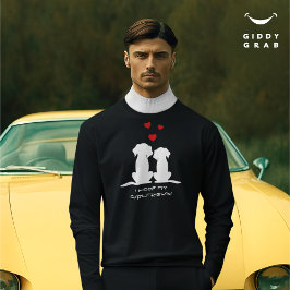 I Woof My Girlfriend Niedlich Dog Couple Valentine Sweatshirt