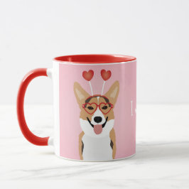 I Woof You Corgi Valentines Dog Tasse