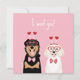 I Woof You Valentine Dog Rottweiler Maltipoo Puppy
