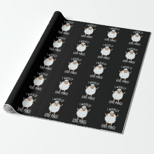 I Wooly Liebe Puns Funny Sheep Pun Dark BG Geschenkpapier