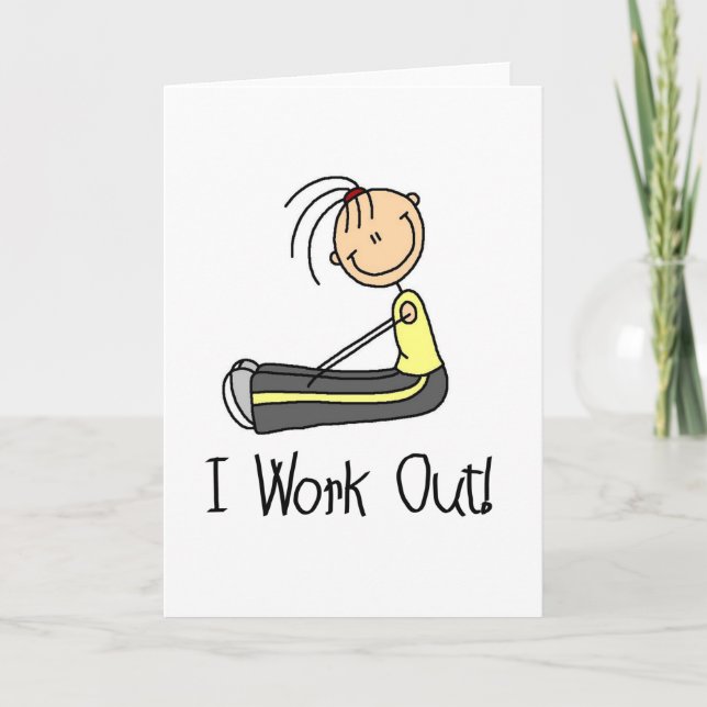 I Work out Card Karte (Vorderseite)