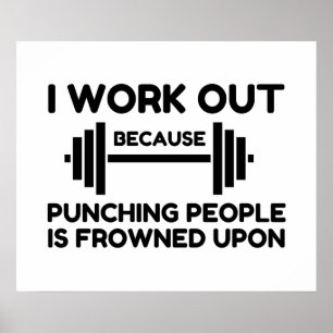 I Work Out Poster