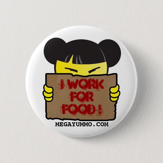 I WORKFORFOOD! KNOPF BUTTON (Vorderseite)