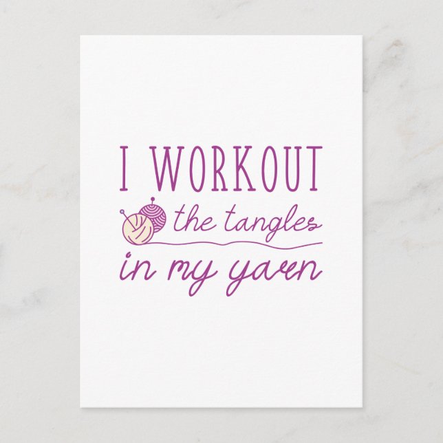 I Workout Postkarte (Vorderseite)