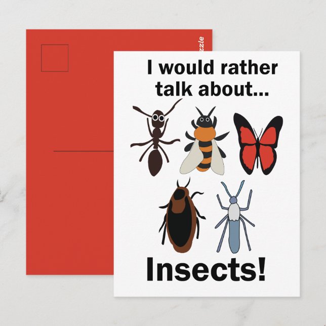 I Would Rather Talk About Insects Entomologists Postkarte (Vorne/Hinten)