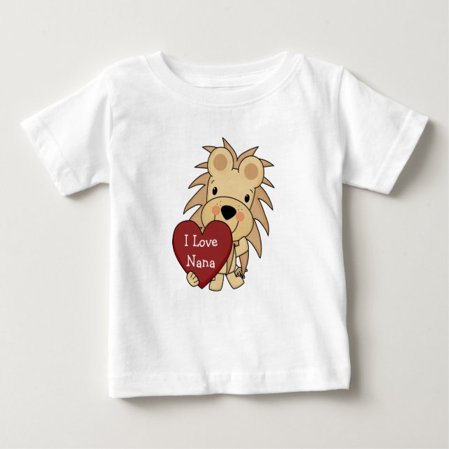 I wunderlicher LöweValentine Liebe-Nanas Baby T-shirt (Vorderseite)