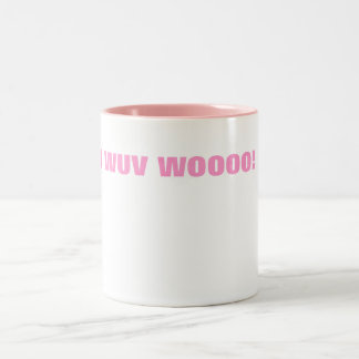 I WUV WOOOO! ZWEIFARBIGE TASSE