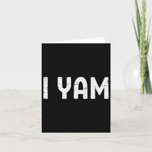 I Yam Funny Matching Paares Halloween Thanksgivin Karte