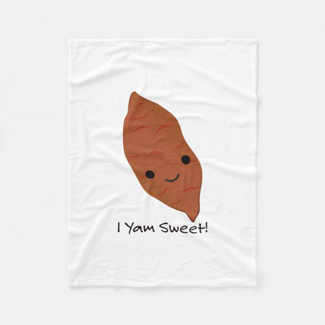 I Yam Sweet Niedlich kawaii Sweet Potato Fleecedecke (Vorderseite)