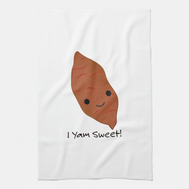 I Yam Sweet Niedlich kawaii Sweet Potato Geschirrtuch (Vertikal)