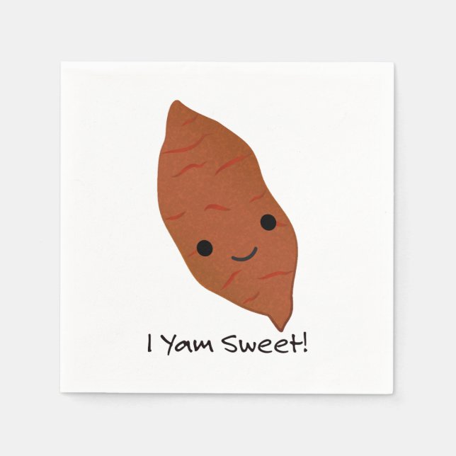 I Yam Sweet Niedlich kawaii Sweet Potato Serviette (Vorderseite)